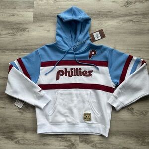 Mitchell & Ness White Blue Cooperstown Collection Pullover Women’s Medium M